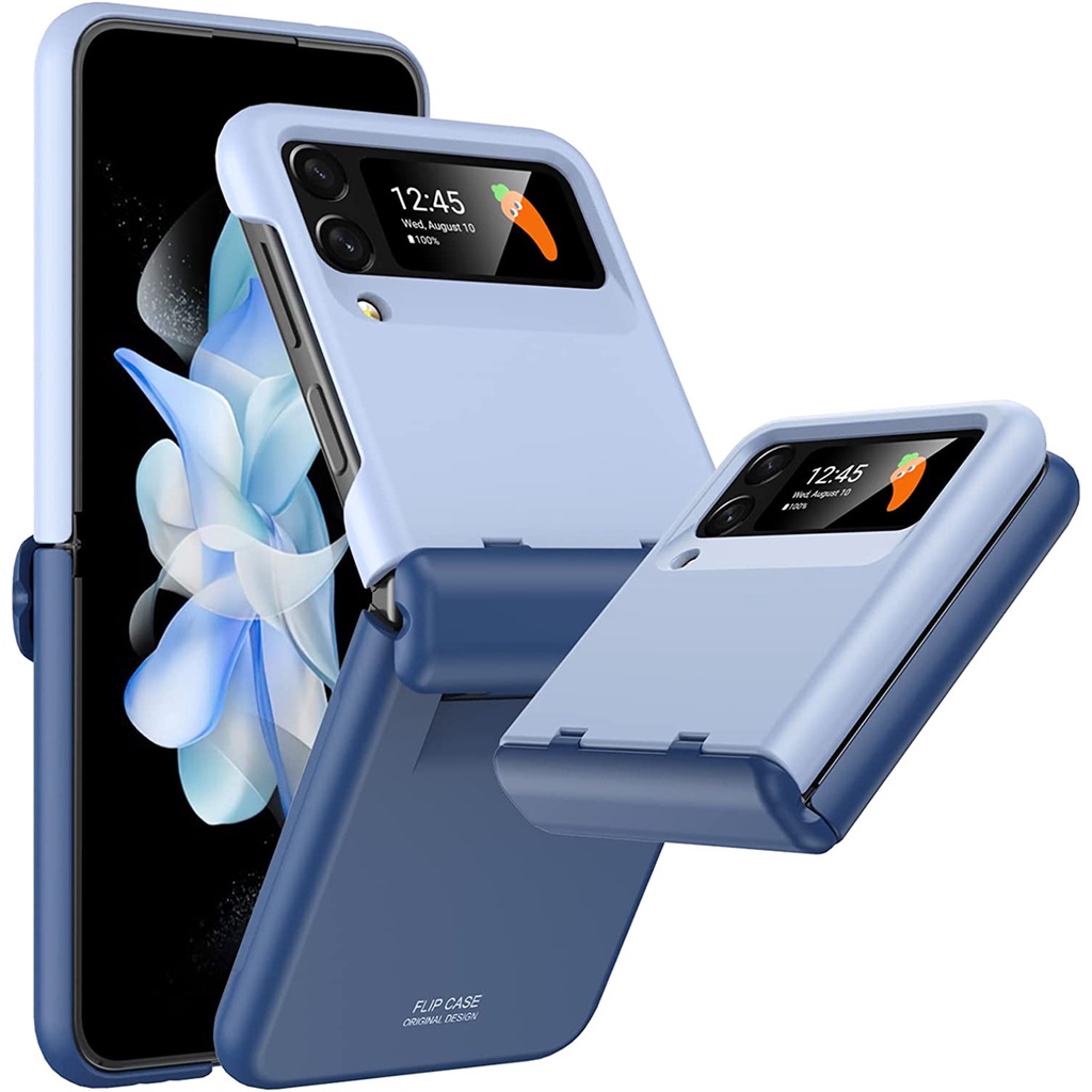 YIQIAN for Samsung Galaxy Z Flip 4 Case with Hinge Protection, Twotone