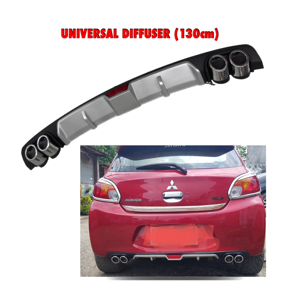 OC Universal 130cm Car Rear Bumper Diffusers Lip Spoiler Body Kits ABS