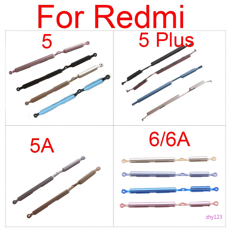 on/off Power Button + Volume Side Key For Xiaomi Redmi 5 5A 5 Plus 6 6A ...
