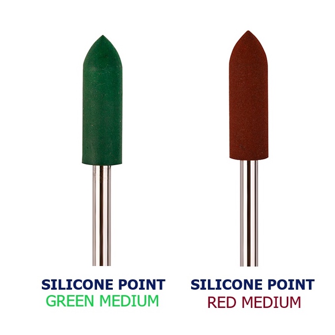 DENTAL RUBBER POLISHER 10EA[SUNIL CERAMIC/KOREA]HP GREEN & RED MOUNTED