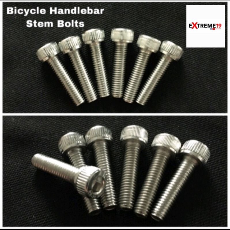 Bicycle Handlebar Stem Allen Bolts Stainless Steel 304 (6 PCS SET