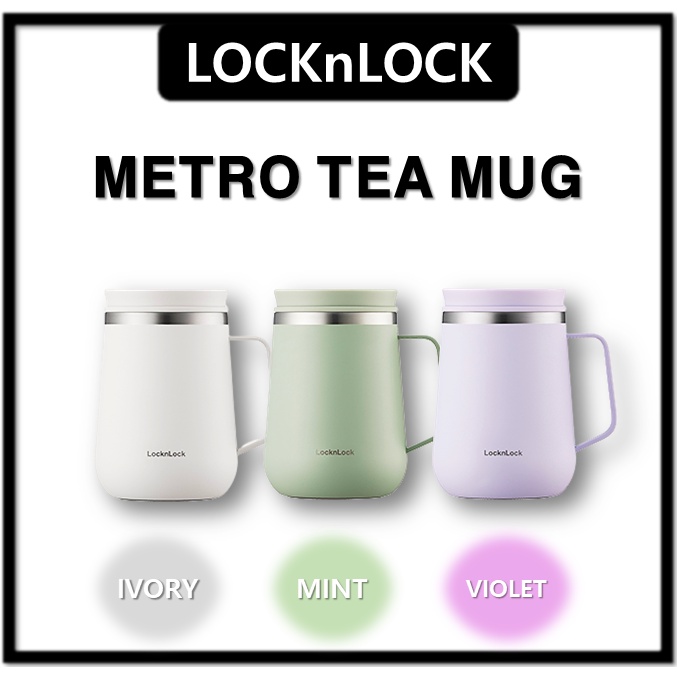 [LocknLock] New Metro Tea Mug 400ml 3Colors LHC4305 | Shopee Philippines