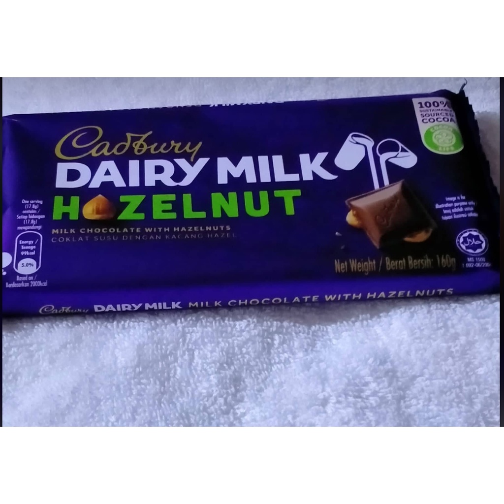 Cadbury Dairy Milk Chocolate With Hazelnut 1packx160g Dubai UAE Expiry
