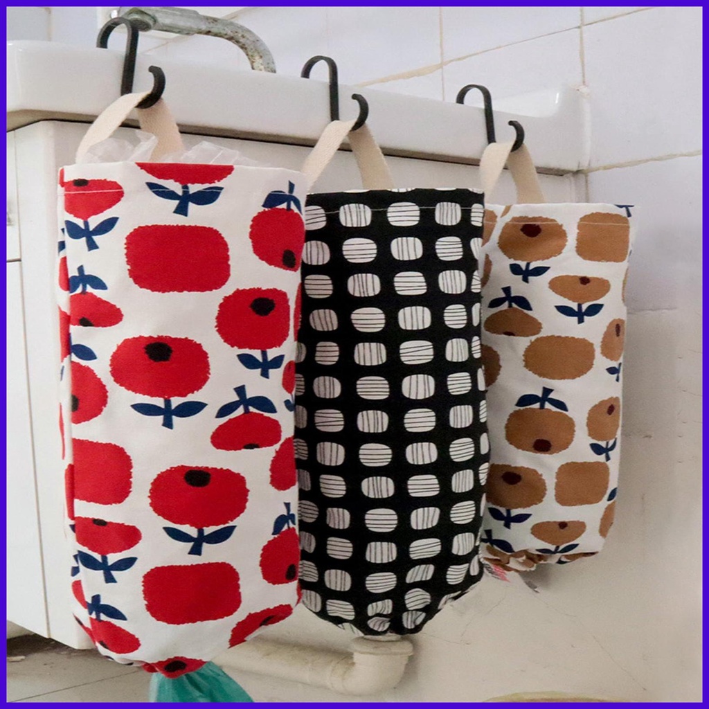 Trash Bag Holder Wall Mount Grocery Store Bag Holder Dispenser Cloth