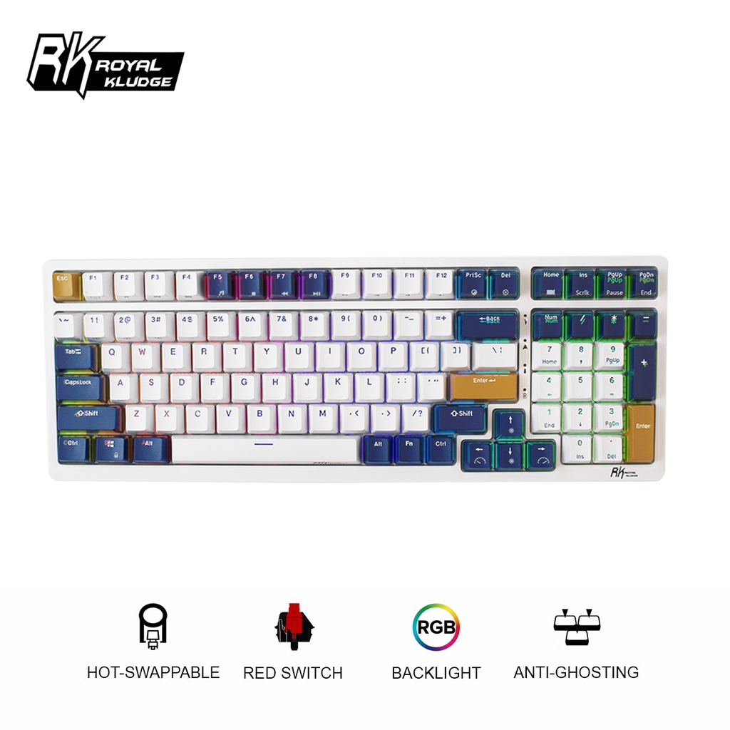 RK Royal Kludge RK98 96% Limited Edition Wireless Keyboard Tri-Mode Hot ...
