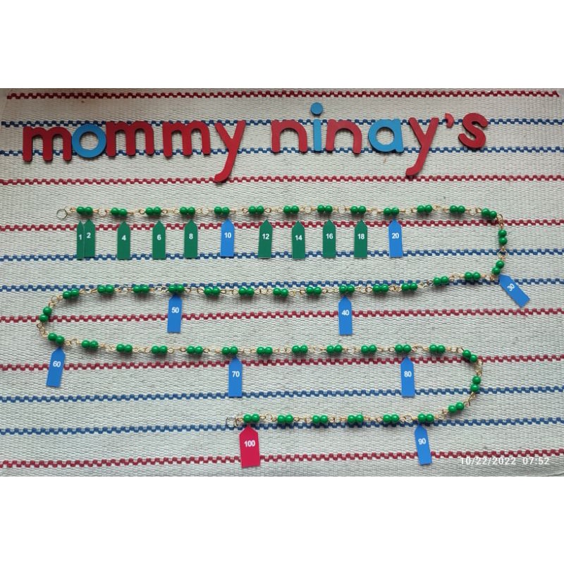 Montessori Math Bead Chains with Arrows Skip Counting to 100 Shopee Philippines