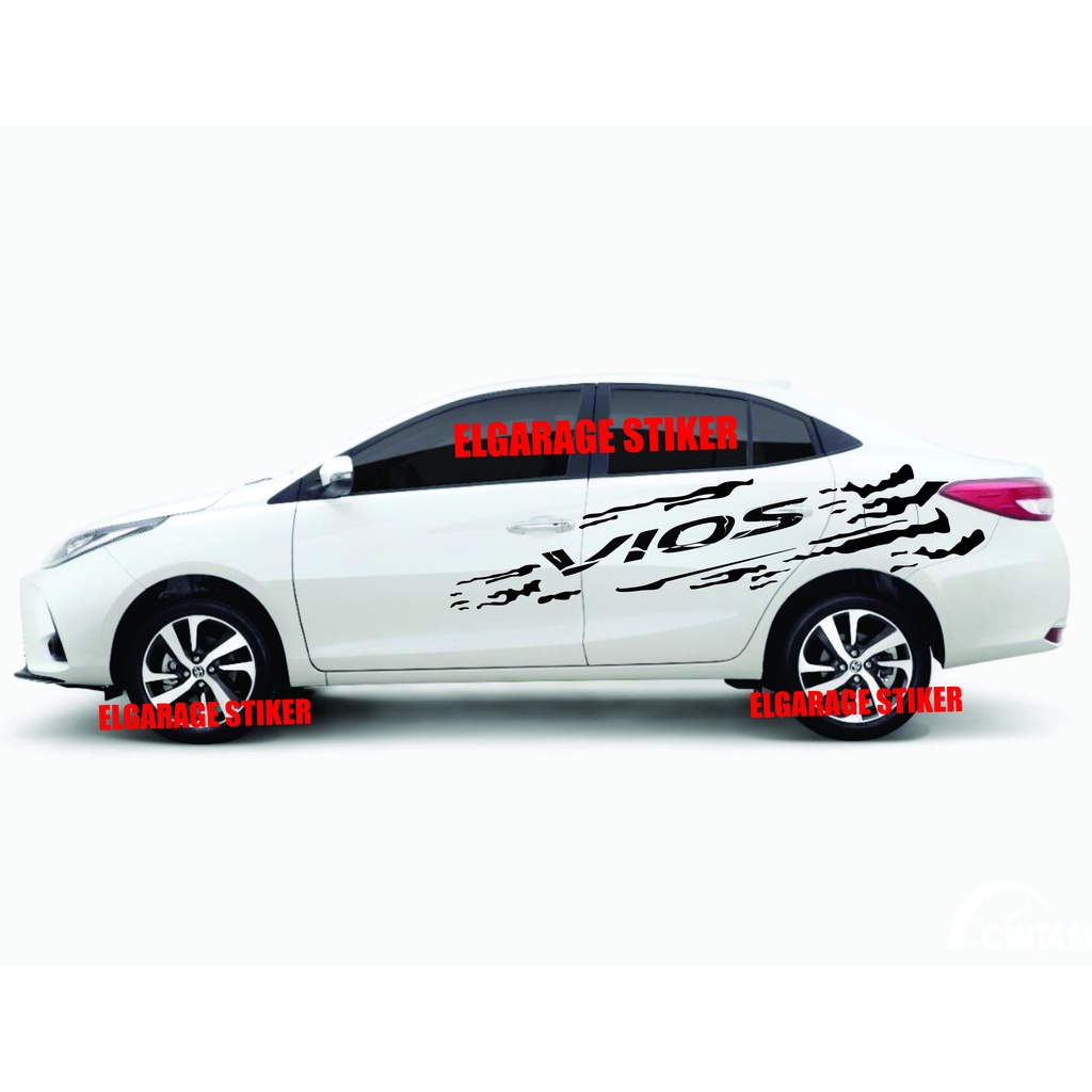 Car Sticker toyota vios Car body Sticker vios cutting Sticker Car body