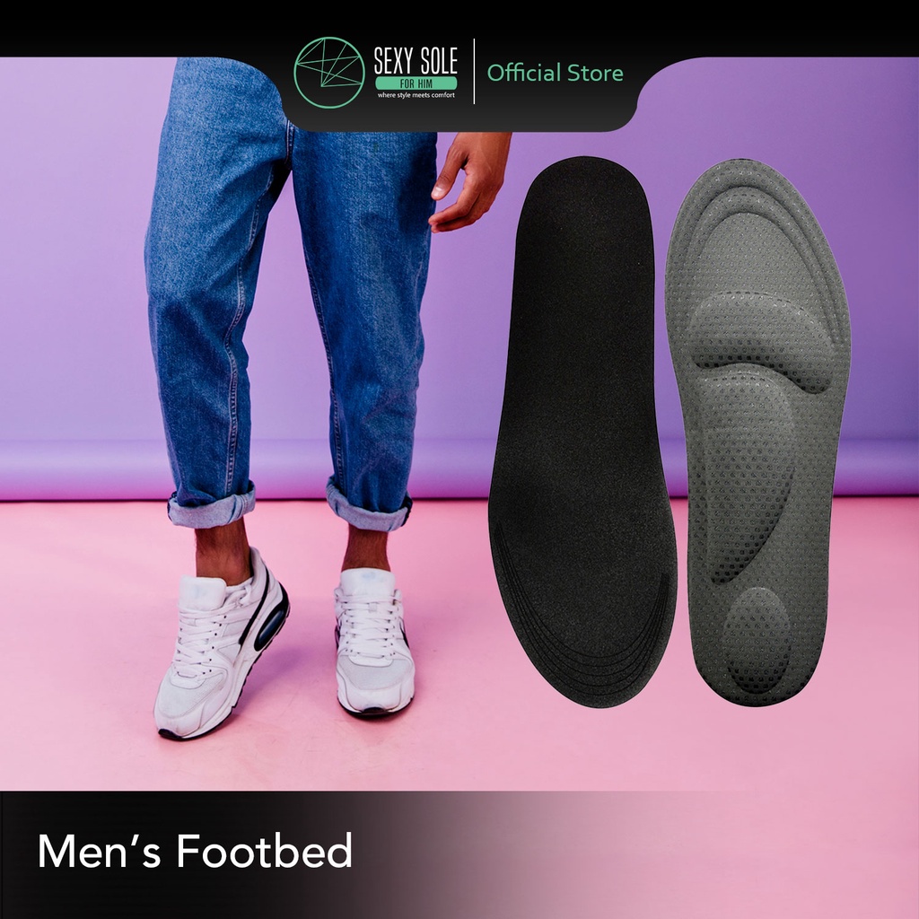 The Sexy Sole Mens Footbed Foam Insole 1 Pair Comfort Arch Support Shoes Sneakers Insole Shoe 4399