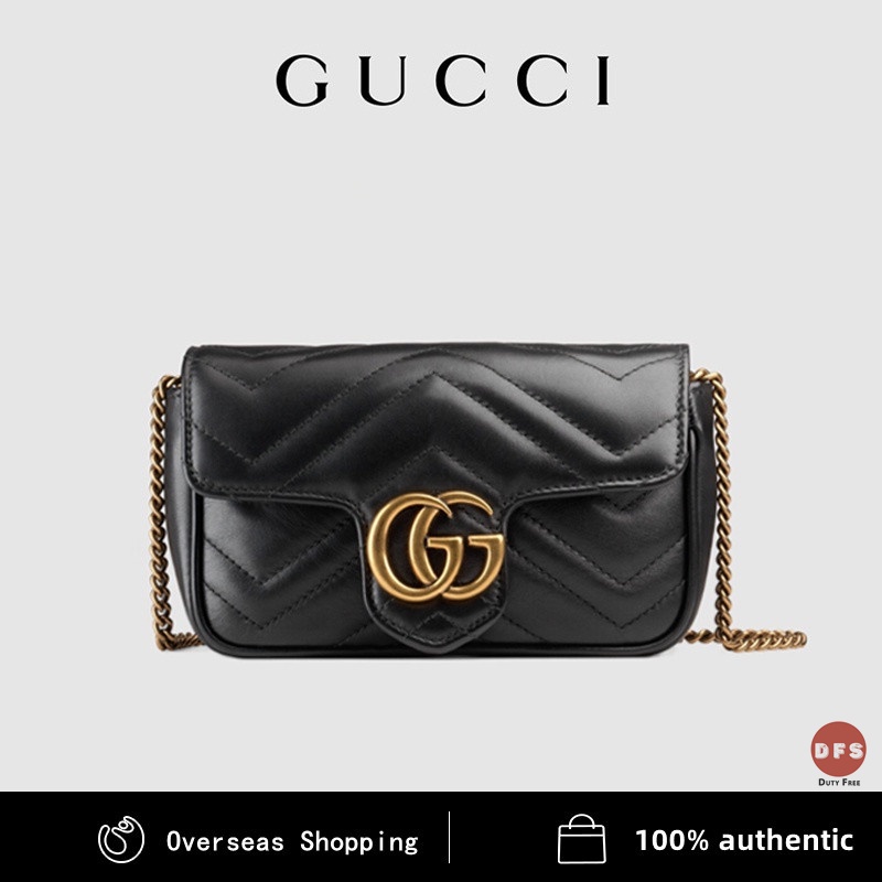 Buy GUCCI GG MARMONT BLACK COLOR MATELASSE SLING BAG (WITH BOX