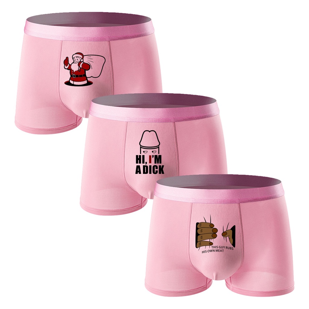 Funny Christmas Boxer Shorts Naughty Personalised Underwear For Men Adult Birthday Boyfriend