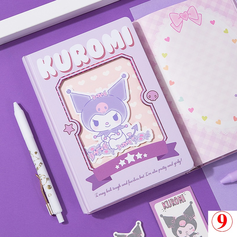 New Guangbo Sanrio Stationery Kuromi Hard Facebook Handbook Coloring ...