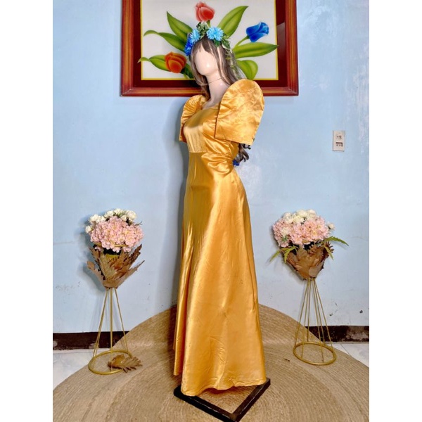 orange filipiniana dress Facebook