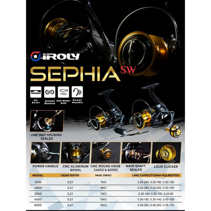 IROLY REEL 3000sephia SW | Shopee Philippines