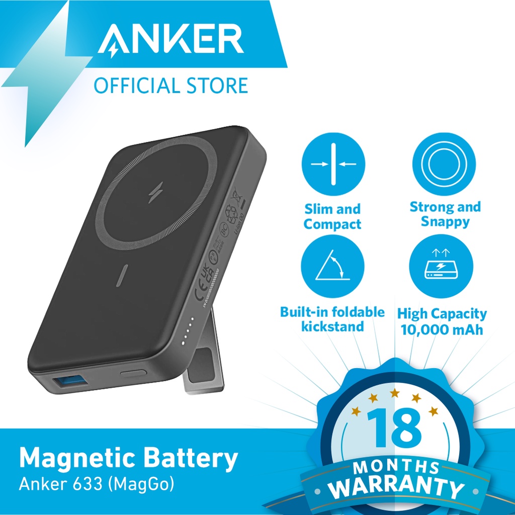 Anker MagGo 633 Foldable Powerbank, 10000mAh, for Travel