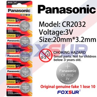 5PCS Original PANASONIC CR2032 CR 2032 3V Lithium Battery For Watch ...