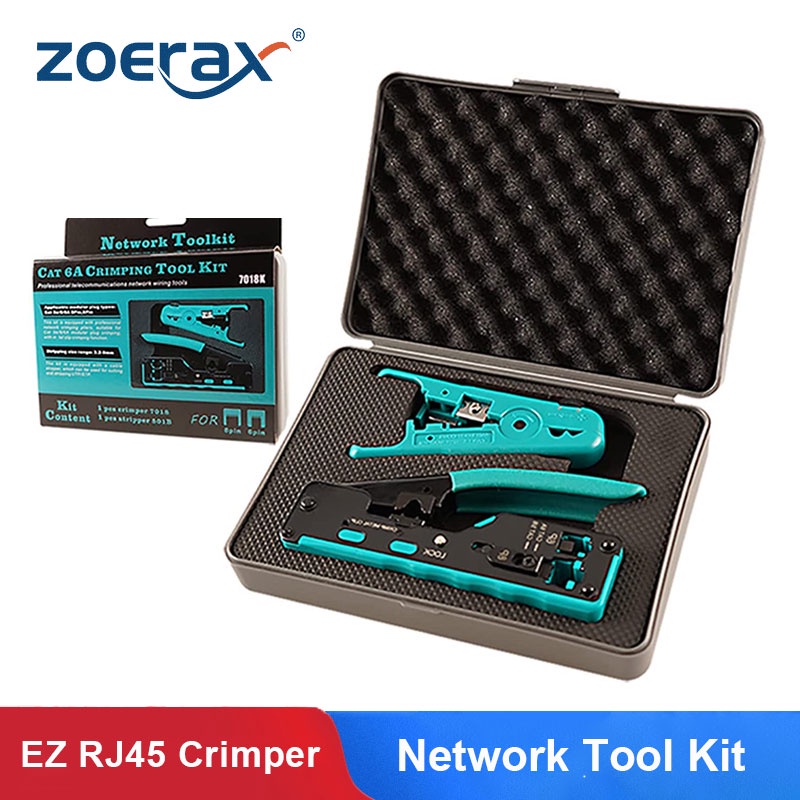 Solsop Kit de sertissage RJ45 tout-en-un Ethernet Cat7 Cat6 Cat5 Outil
