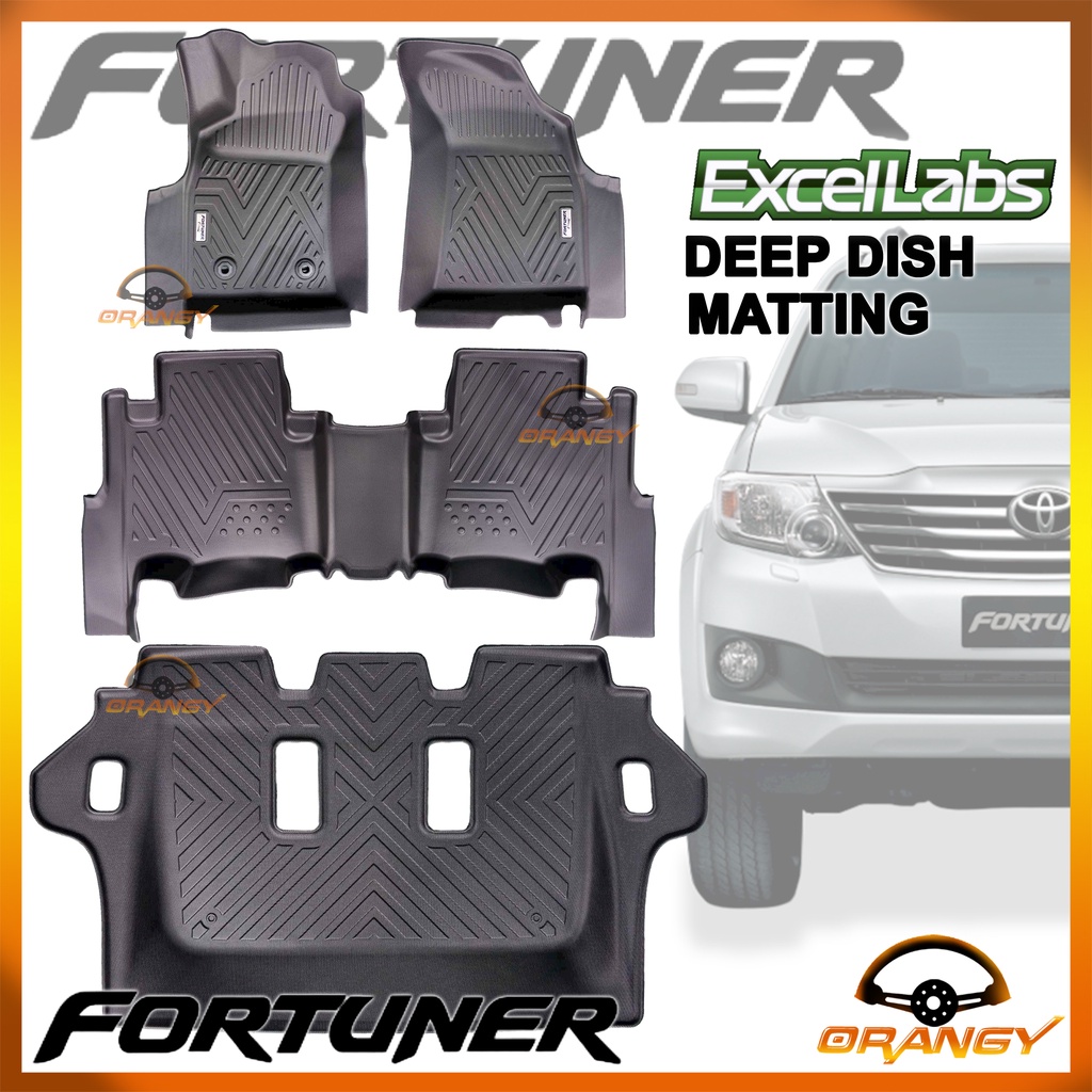 Toyota Fortuner 2005 to 2015 OEM TPE / EXCELLENT Deep Dish Matting 2009 ...