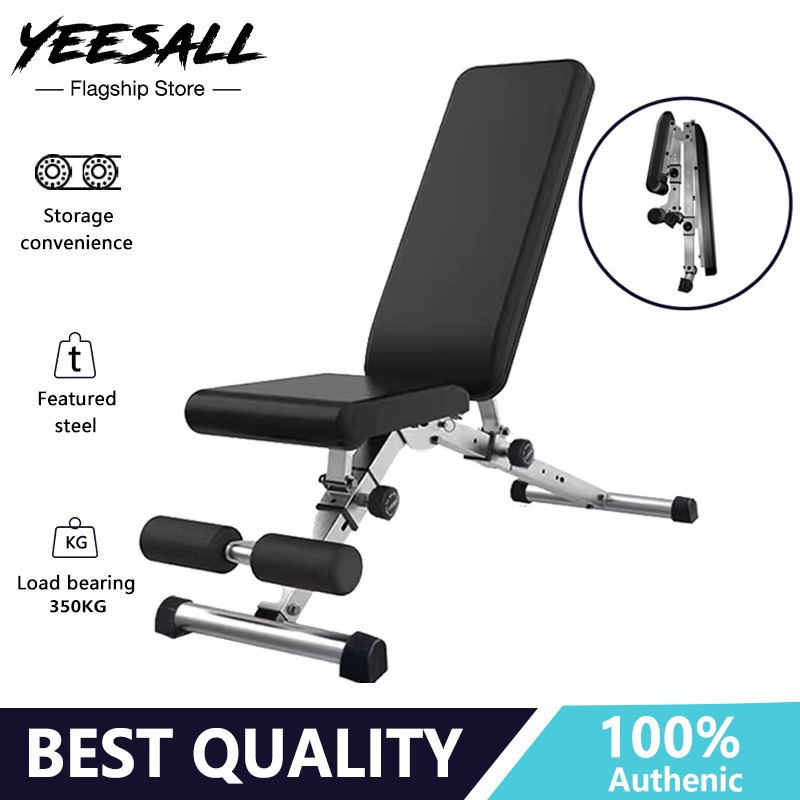 Yeesall Folding Dumbbell Bench Press Stool Adjustable Bench Sit-up ...