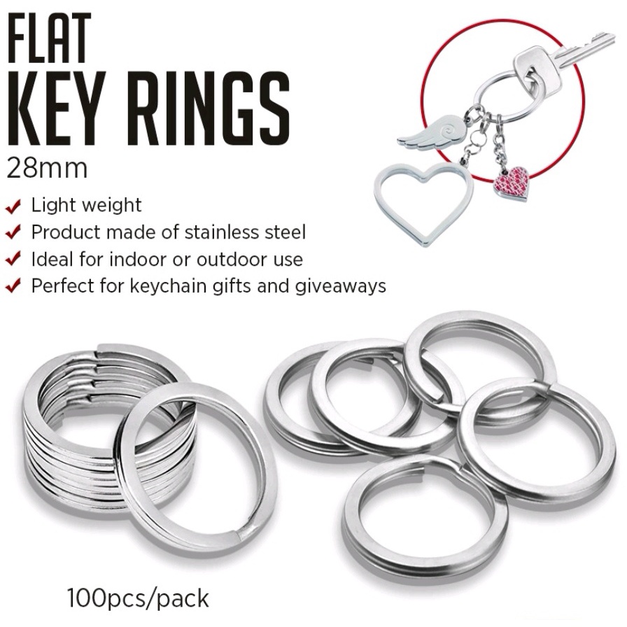 (500PCS) Key Ring for DIY Making & Key Holder Split Key Ring 22mm