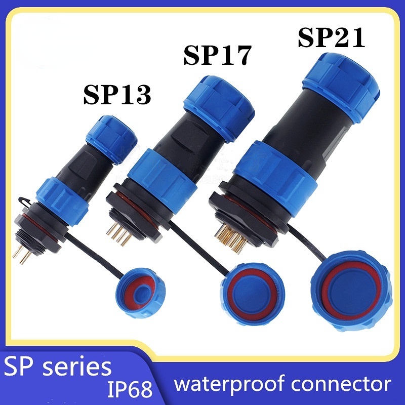 IP68 Waterproof Connector SP13 SP17 SP21 Male Female 1/2/3/4/5/6/7 Pin ...