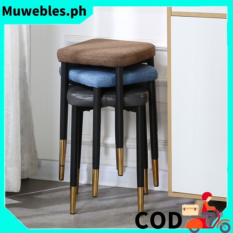 Stools Stackable Home Square Stool Dining Table Chair Dressing Stool ...