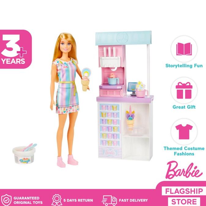 Barbie Ice Cream Shop Playset Girls Doll Toys Shopee Philippines