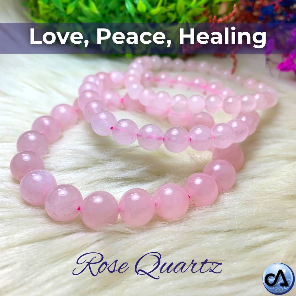 2025 Stone Rose Quartz [LOVE AND PEACE] Bracelet (Brazil) Authentic ...