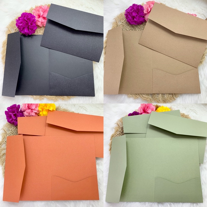 New! 5x7.25 & 4.5x6.5inches Pocketfold Invitation cover for Wedding ...