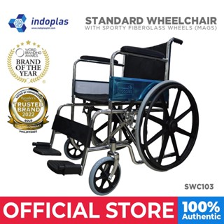 Indoplas Heavy Duty Wheelchair With Mag Wheels (Black) | Shopee Philippines