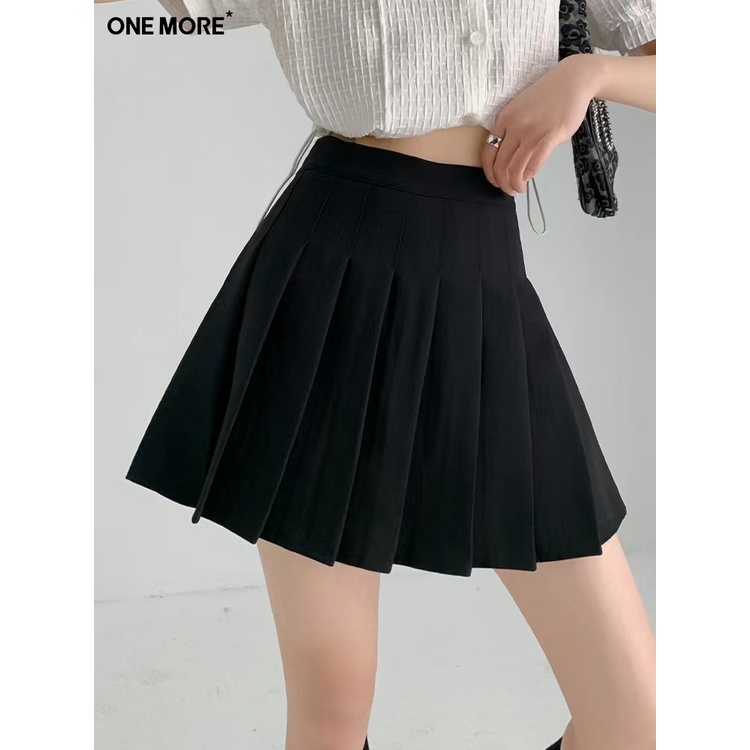 Mo＆Co Korean Fashion Womens High Waist Skirt Slim Pleated Skater Tennis ...