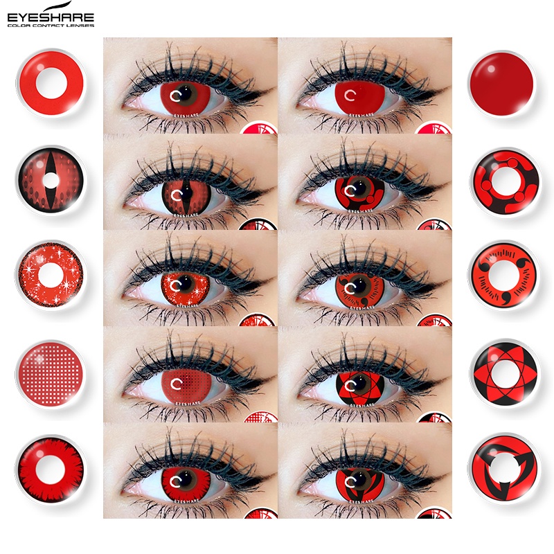 Eyeshare 2pcspairs Contact Lenses For Eyes Anime Lentillas Rojas Cosplay Cosmetics For Eyes 2969