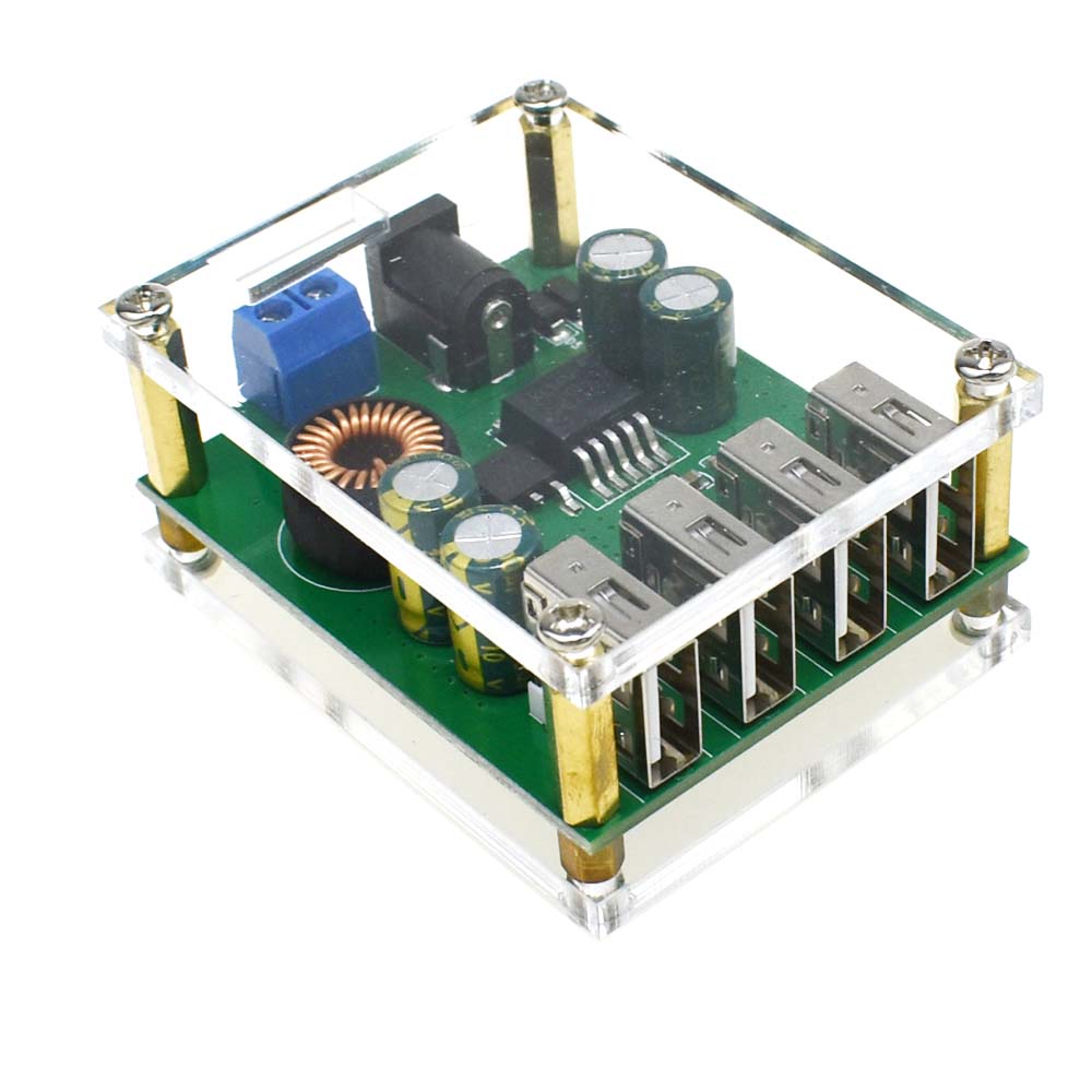 PATIKIL DC-DC Converter 36V/48V To 5V 1.5A Step Down Regulator - 7.5W Plastic Shell For LED & Solar