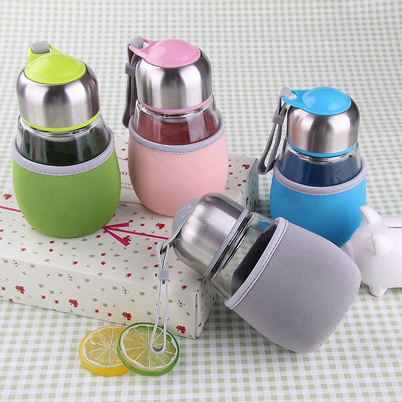 Creative water cup, cute rope, penguin cup, scented tea, glass belly ...