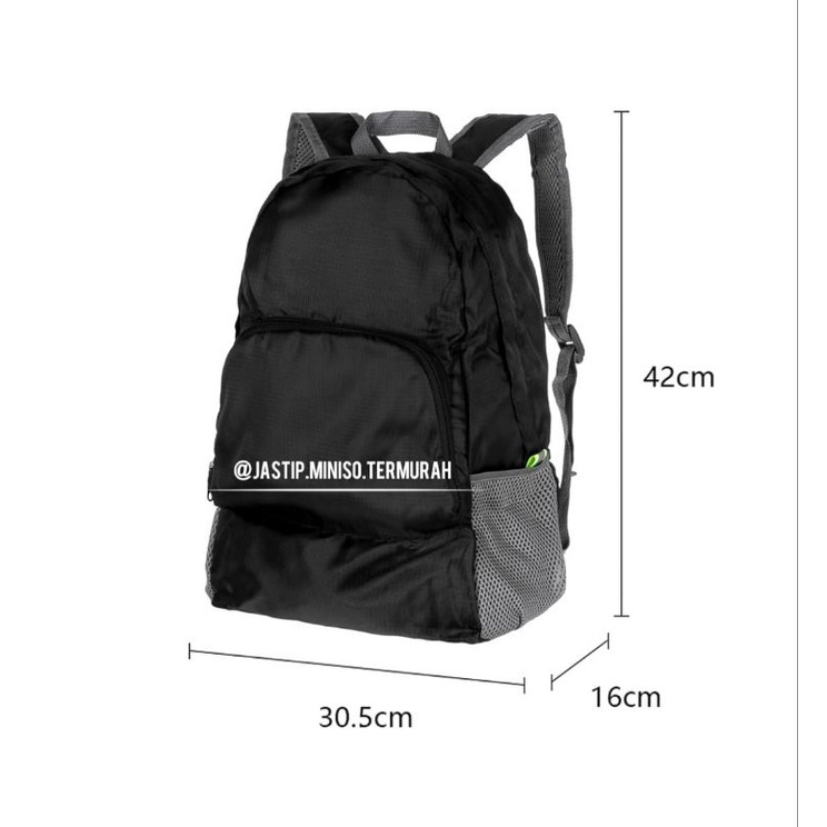 Miniso Folding Travel Backpack (size 30.5x16x42cm) Shopee Philippines
