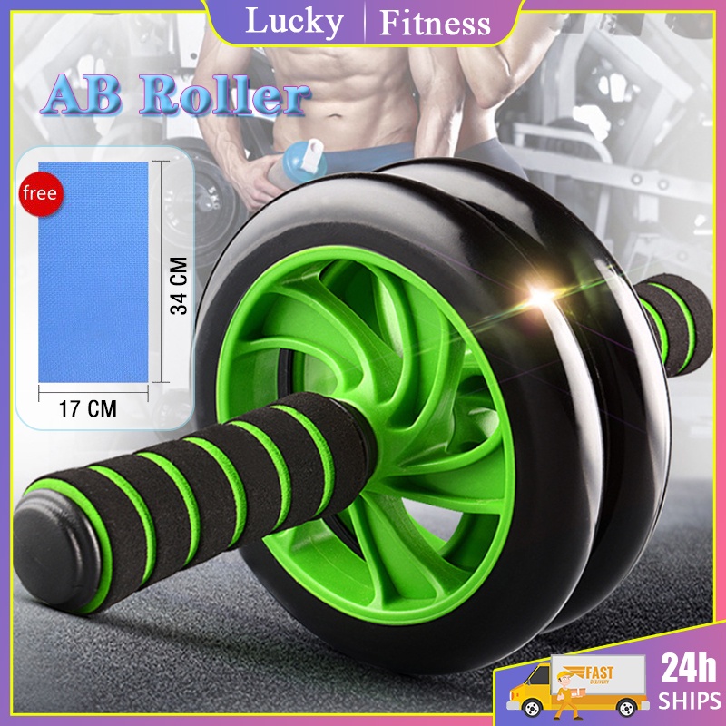 2 Wheels ab Roller Abdominal wheel Muscle Gym fitness equipment ...