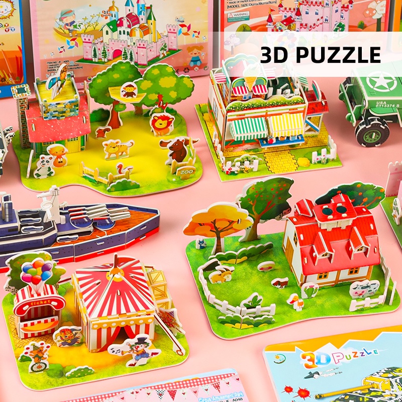 Waterproof 3d Jigsaw Puzzle Card For Kids Educational Toys for Kid ...