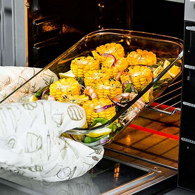 Tempered Glass Rectangular-Oblong Baking Dish Pan Oven Plates Tray  Dinnerware Microwave Oven Safe