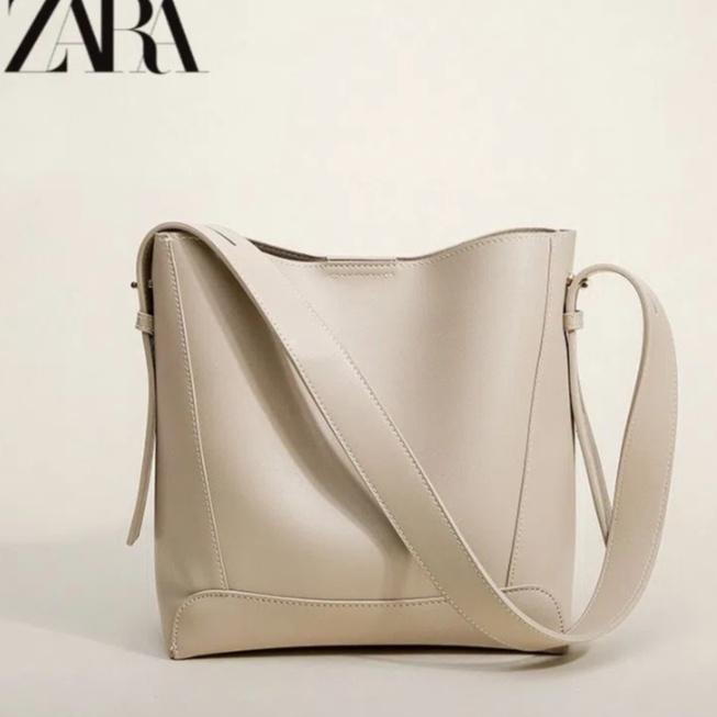 Zara New Style High End Female Bag Large Capacity Bucket Niche Design Versatile Shoulder 1203