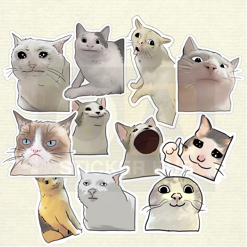 Cat Memes Sticker Pack Shopee Philippines