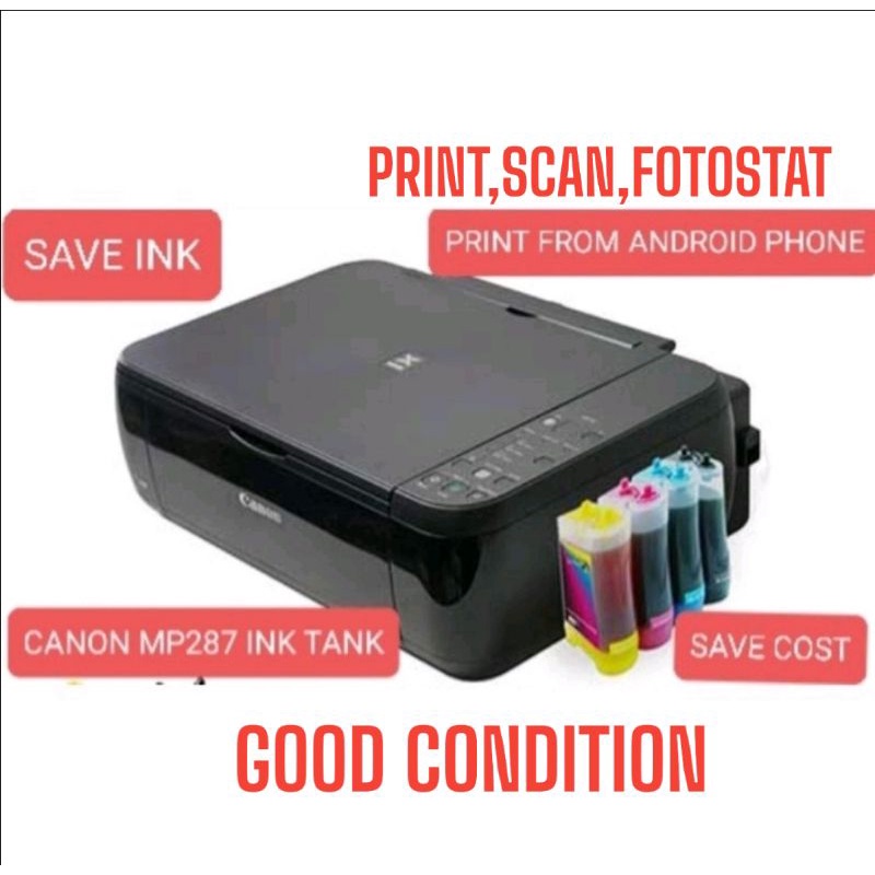 CANON MODIFY MP287 WITH INK TANK (refurbished unit) | Shopee Philippines