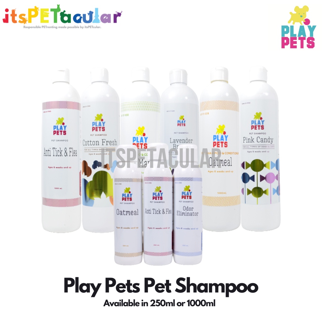 Play Pets Pet Shampoo / Conditioner 250ml or 1000ml (For Dogs and Cats
