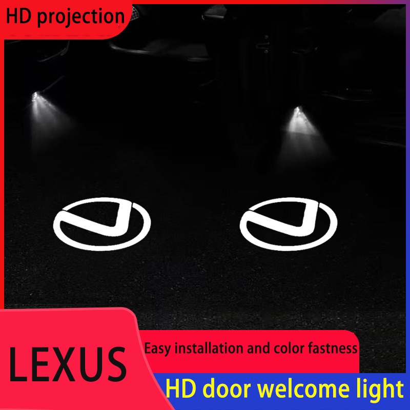 2Pcs LED Door Courtesy Light With Laser Projector For Lexus ES, IS, LS, LX, RX, GX