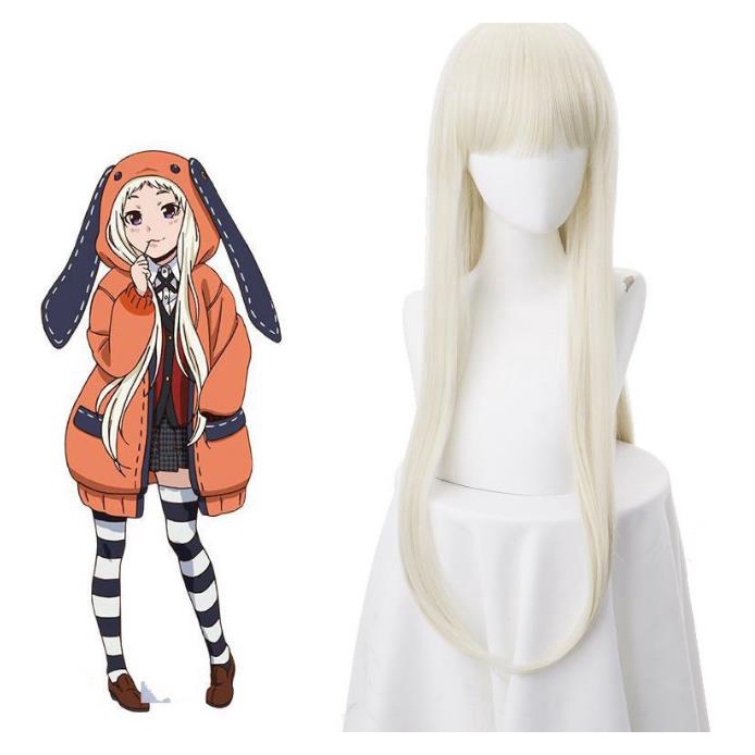 Kakegurui Cosplay Wig Jabami Yumeko Meari Kirari Yumemite Yumemi Yomoduki Runa Long Curls Wig