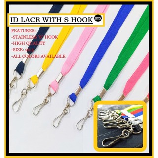 METAL HOOK ID LACE with S Hook Lanyard [Business Work Card ID Lanyard ...