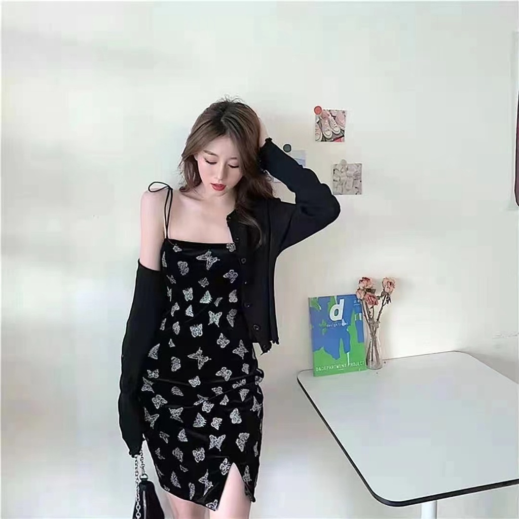 Harajuku Black Dress Women Gothic Spaghetti Strap Backless Off Shoulder  Dresses Female Fashion Casual Print Sexy Dress | Shopee Philippines