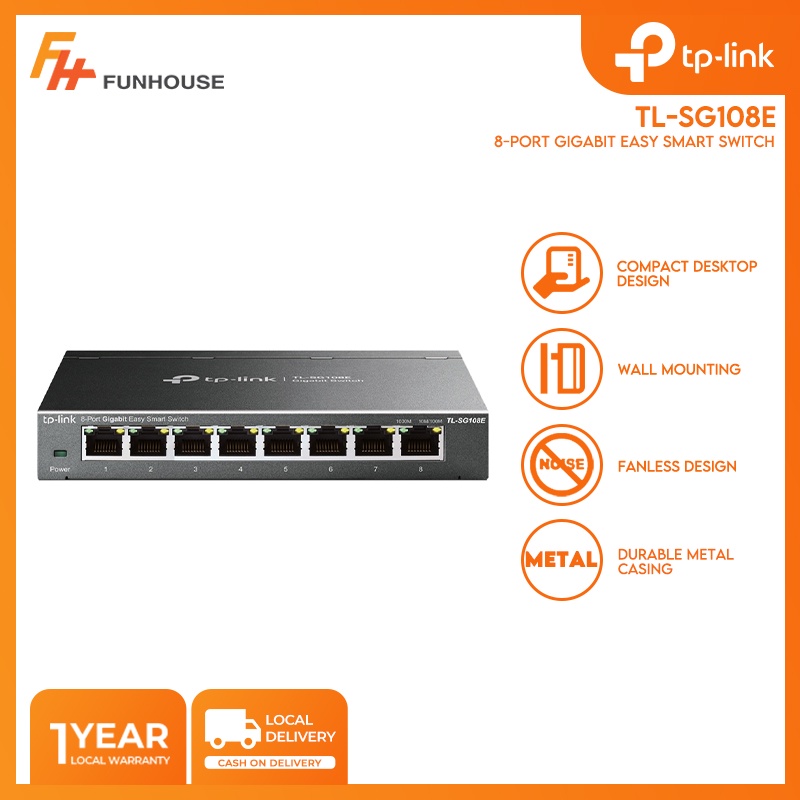Tplink SG108E 8port gigabit easy smart Switch Shopee Philippines