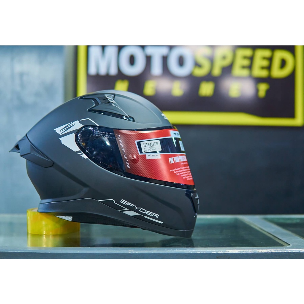 Spyder Recon 2 Matte Black Dual Visor Motorcycle Helmet Shopee