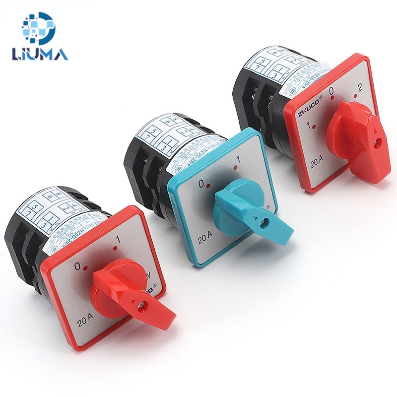 Commutateur Rotatif Universel HZ5D-20/4 M05 - 3 Positions, 12 Bornes, 380V 20A - Pour Industrie, éclairage - 11