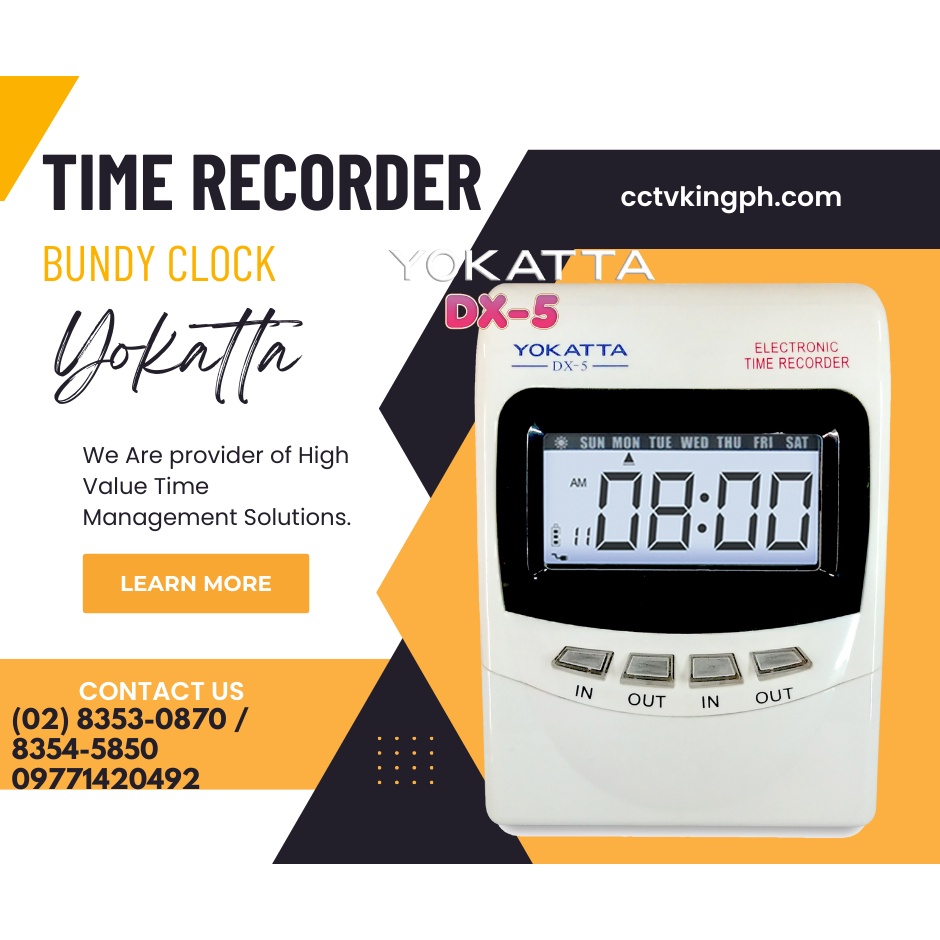 Yokatta Dx5 Bundy Clock Time Attendance Keeping Machine Recorder Cards