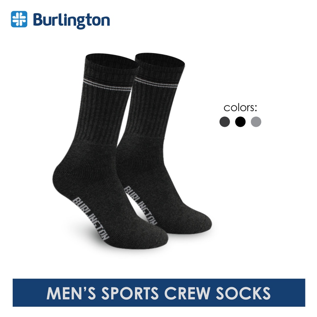 Burlington Men's Cotton Thick Sports Crew Socks 1 pair BMS2403 Shopee